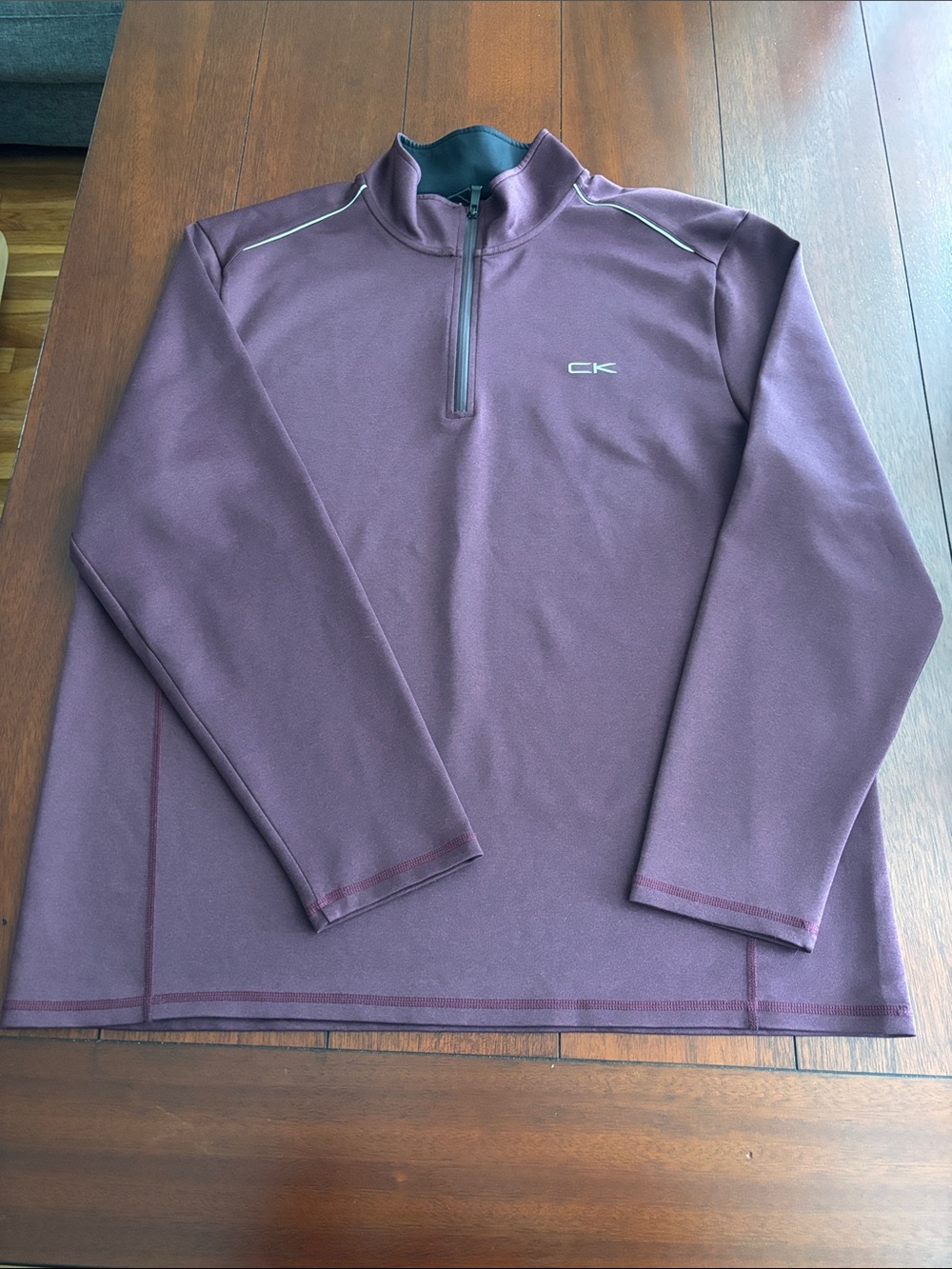 Calvin Klein Plum 1/4 Zip Pullover XXL